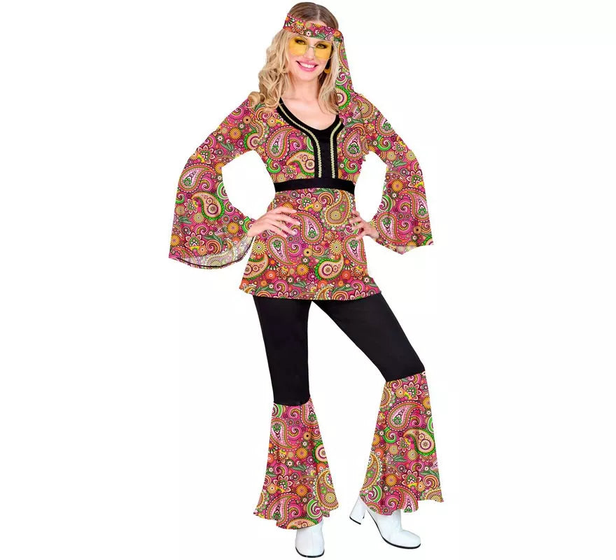Translation missing: es.Disfraz de los años 60 Gotas de flores para mujer