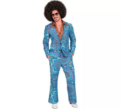 Costume da uomo Mandala blu anni '60