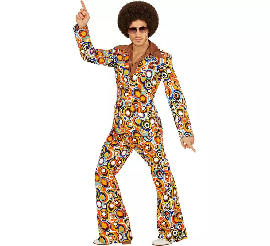 Translation missing: it.Disfraz de los años 70 Burbujas multicolor para hombre