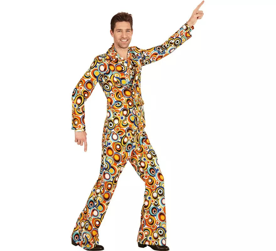 Translation missing: it.Disfraz de los años 70 Burbujas multicolor para hombre