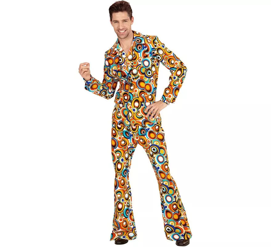 Translation missing: it.Disfraz de los años 70 Burbujas multicolor para hombre