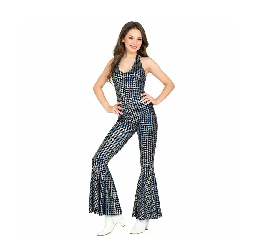 Translation missing: it.Disfraz de los Años 70 Disco mono a cuadros para mujer