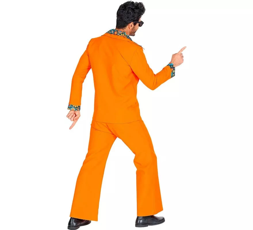 Translation missing: it.Disfraz de los años 70 Disco naranja para hombre