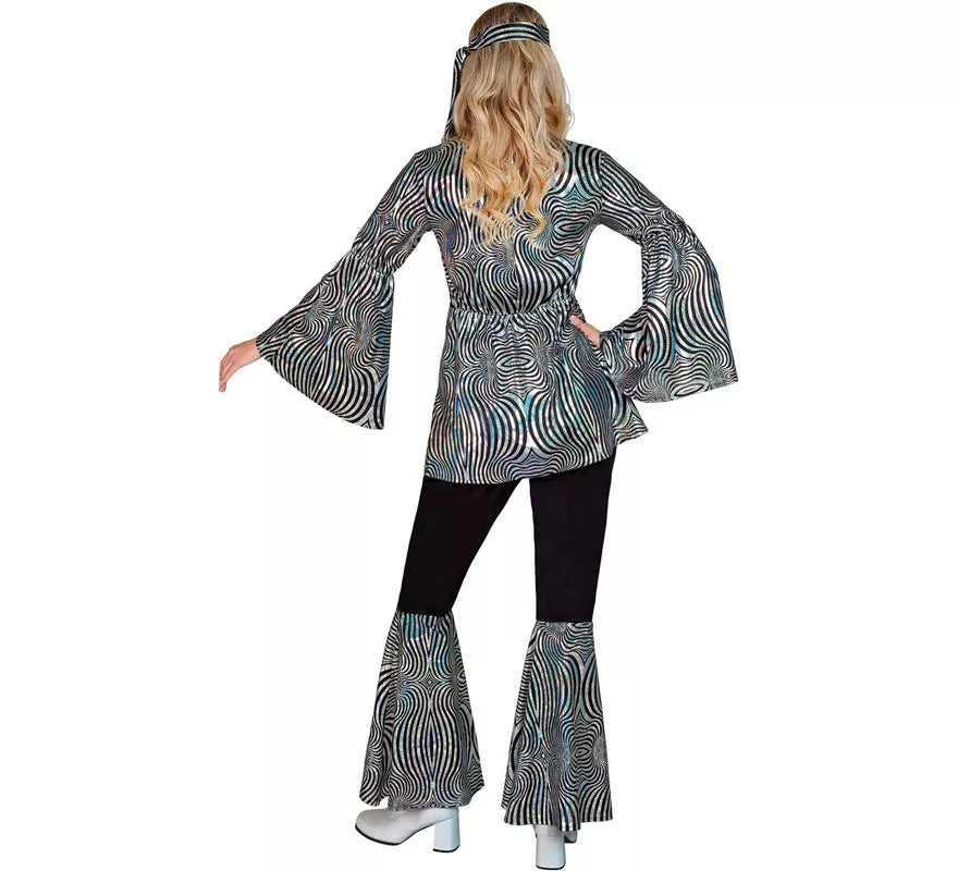 Translation missing: it.Disfraz de los años 70 Disco Olas plateadas para mujer