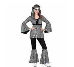Costume da donna Onde argentate da discoteca anni '70