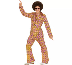 Costume da onde e cerchi da discoteca anni '70 per uomo