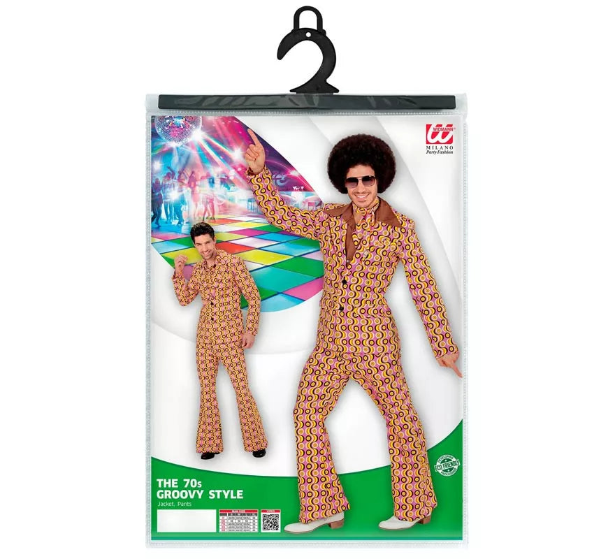 Translation missing: it.Disfraz de los años 70 Disco Ondas y Círculos para hombre