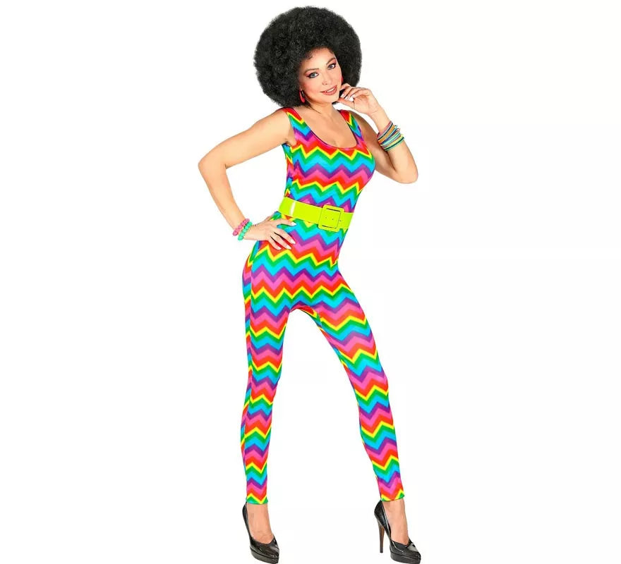 Translation missing: it.Disfraz de los Años 70 Ondas multicolor para mujer