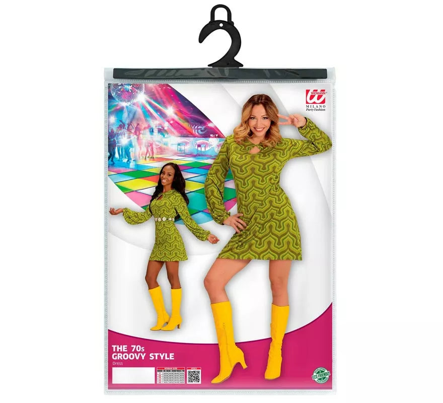 Translation missing: it.Disfraz de los años 70 Ondas verdes para mujer