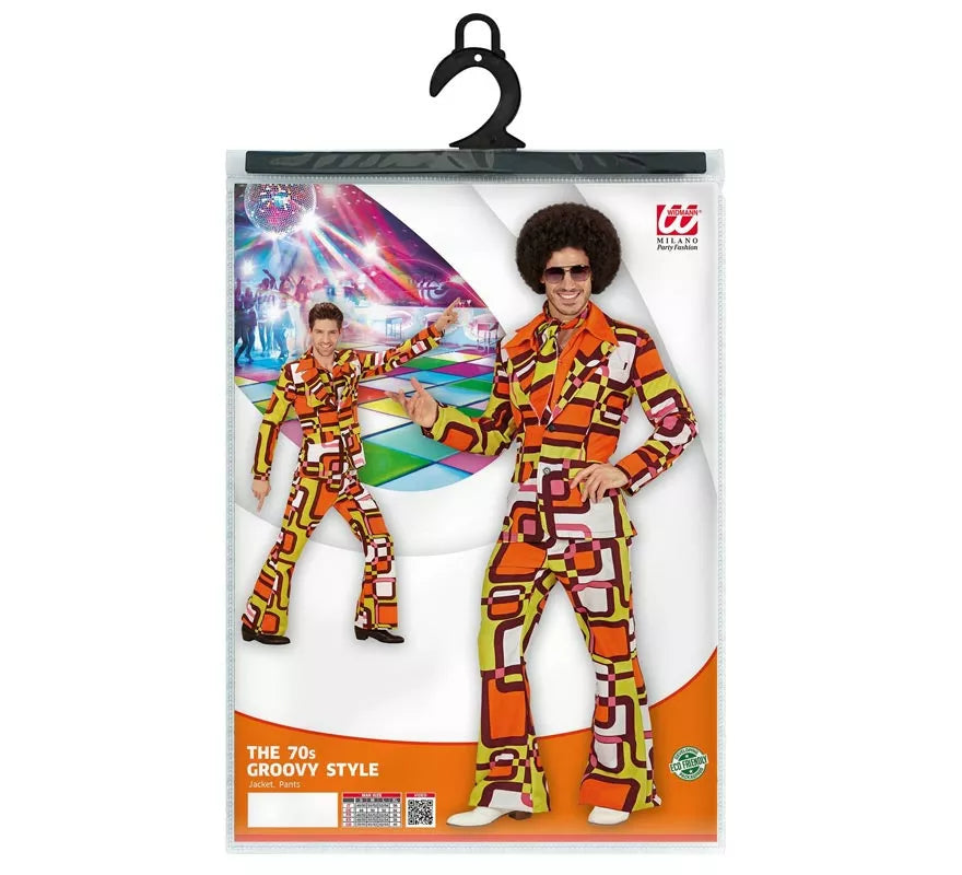 Translation missing: es.Disfraz de los años 70 Tubos naranja para hombre