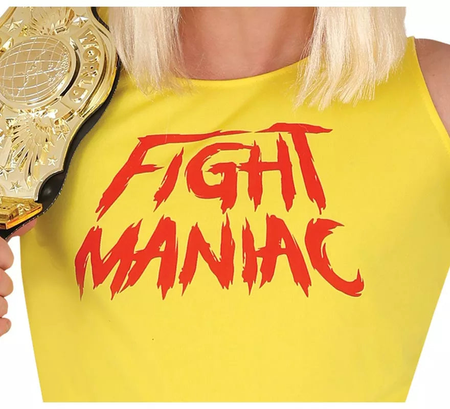 Translation missing: es.Disfraz de Lucha libre Amarillo para hombre