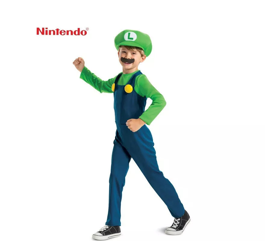 Translation missing: it.Disfraz de Luigi Nintendo Super Mario de Lujo para niño