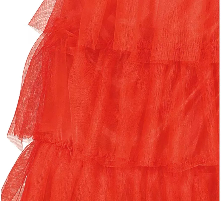 Translation missing: es.Disfraz de Lydia Novia rojo Bitelchús para niña