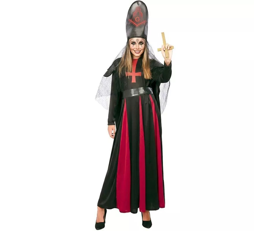 Translation missing: it.Disfraz de Madre Sacerdotisa Diabólica con sombrero para mujer