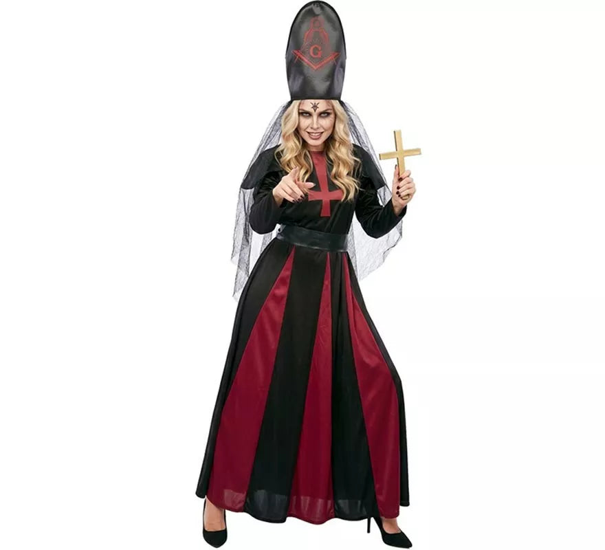 Translation missing: it.Disfraz de Madre Sacerdotisa Diabólica con sombrero para mujer