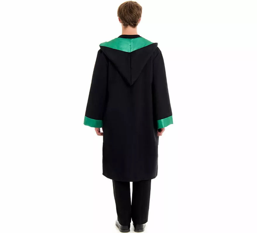 Translation missing: es.Disfraz de Mago Colegial verde para hombre