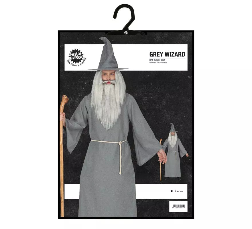 Translation missing: it.Disfraz de Mago gris para hombre