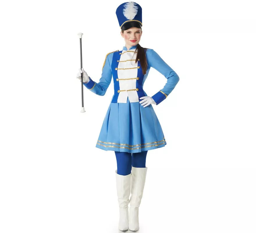 Translation missing: it.Disfraz de Majorette azul para mujer
