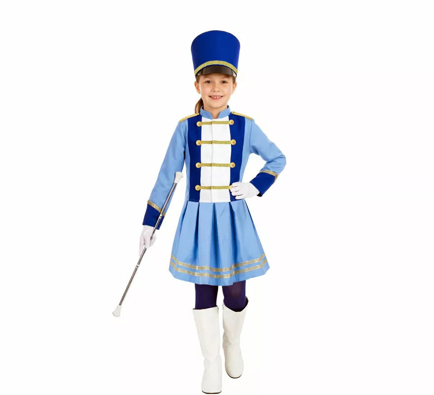 Translation missing: it.Disfraz de Majorette azul para niña