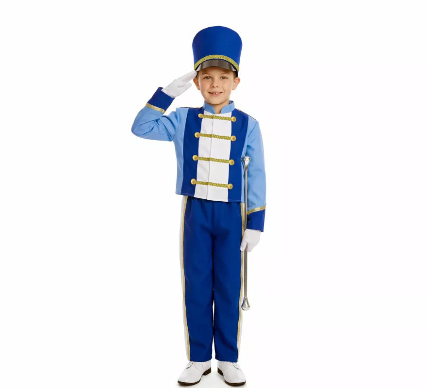 Disfraz de Majorette azul para niño