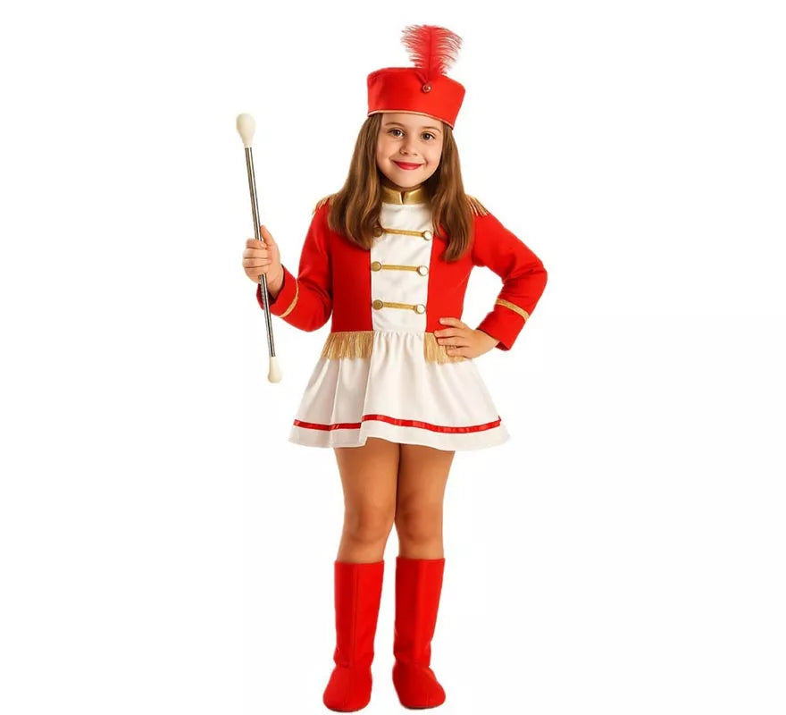 Translation missing: es.Disfraz de Majorette Roja para niña