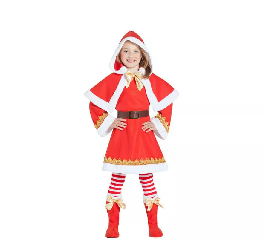 Translation missing: es.Disfraz de Mamá Noel con Capa para niña