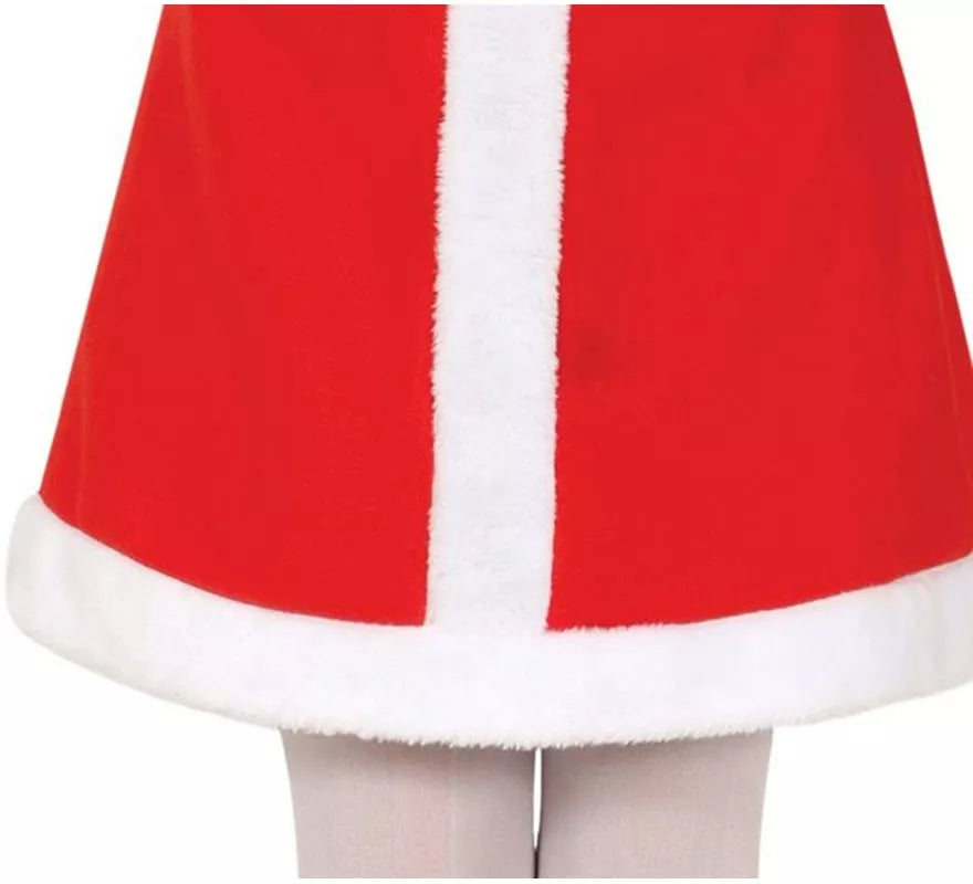 Disfraz de Mamá Noel con cinturón negro para niña