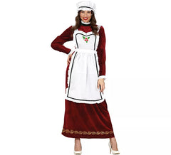 Costume da Babbo Natale con grembiule per donna
