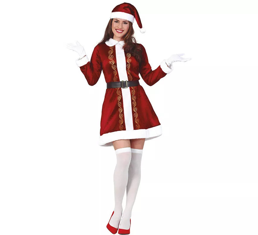 Translation missing: it.Disfraz de Mamá Noel con Vestido Corto para Mujer