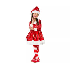Costume Mamma Natale elettrica per bambina