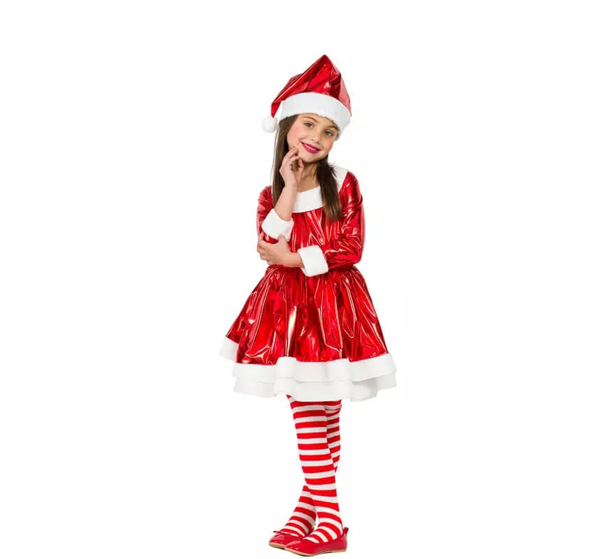 Translation missing: it.Disfraz de mamá Noel Eléctrica para niña