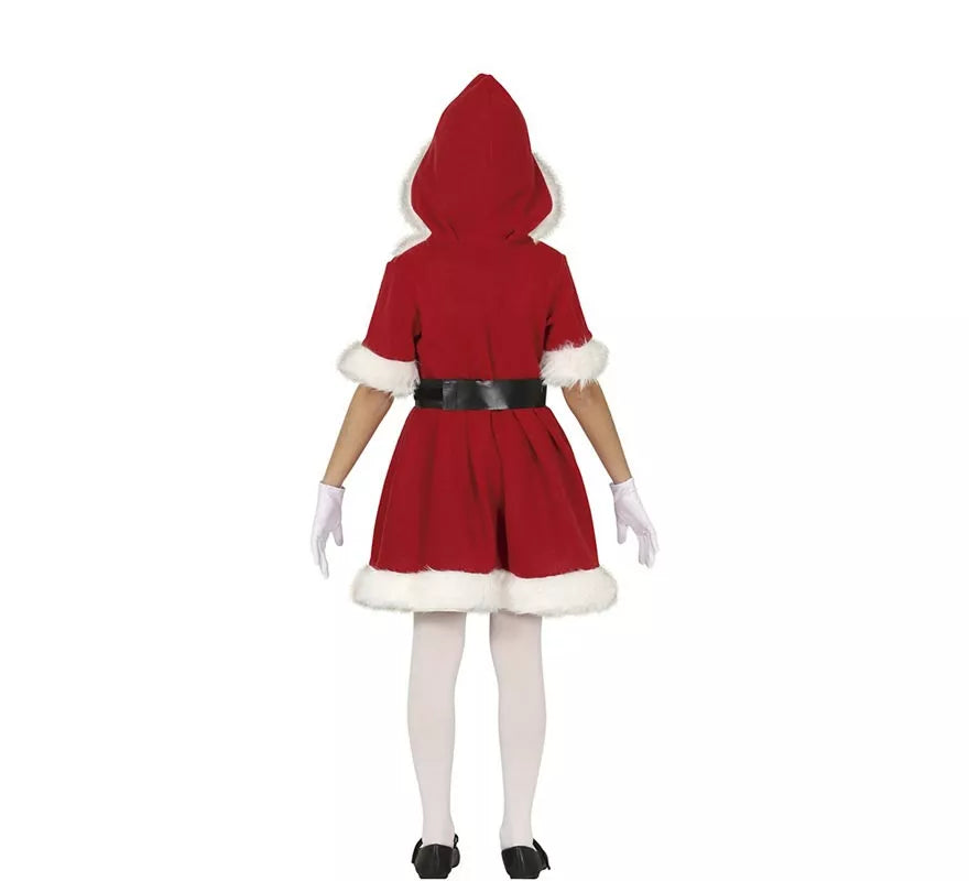 Translation missing: it.Disfraz de Mamá Noel en vestido con capucha para niña