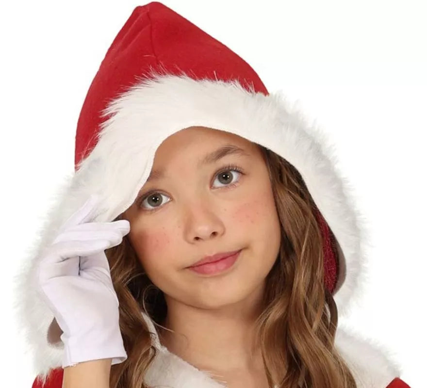 Translation missing: it.Disfraz de Mamá Noel en vestido con capucha para niña