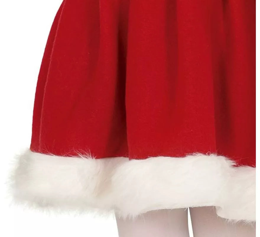 Translation missing: it.Disfraz de Mamá Noel en vestido con capucha para niña
