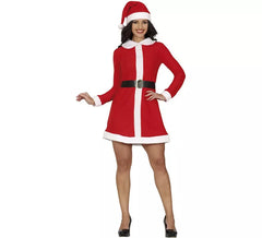 Costume da mamma natalizia con abito con colletto per donna