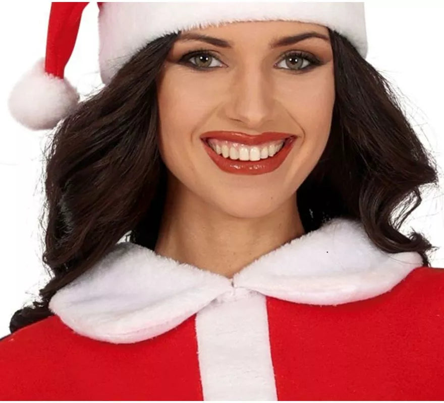 Translation missing: it.Disfraz de Mamá Noel en vestido con cuello para mujer