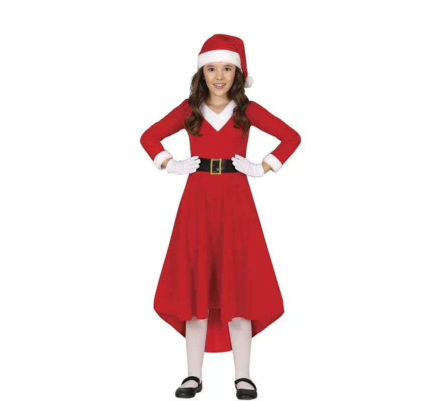 Translation missing: it.Disfraz de Mamá Noel en vestido largo para niña