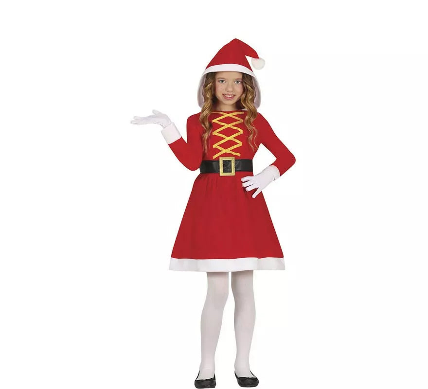 Translation missing: es.Disfraz de Mamá Noel encapuchada para niña