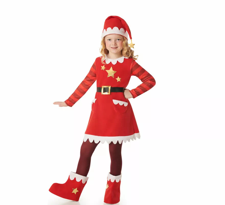 Translation missing: it.Disfraz de Mamá Noel Estrellas con Bolsillos para niña