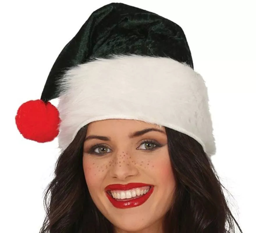 Translation missing: it.Disfraz de Mamá Noel verde con chaqueta para mujer
