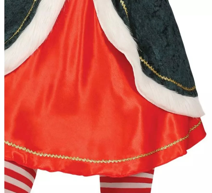 Translation missing: it.Disfraz de Mamá Noel verde con chaqueta para mujer
