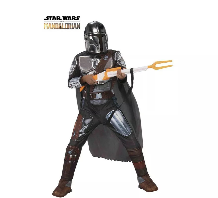 Translation missing: es.Disfraz de Mandalorian Silver Premium para niño