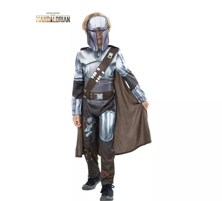 Translation missing: it.Disfraz de Mandalorian Star Wars Green Col en caja para niño