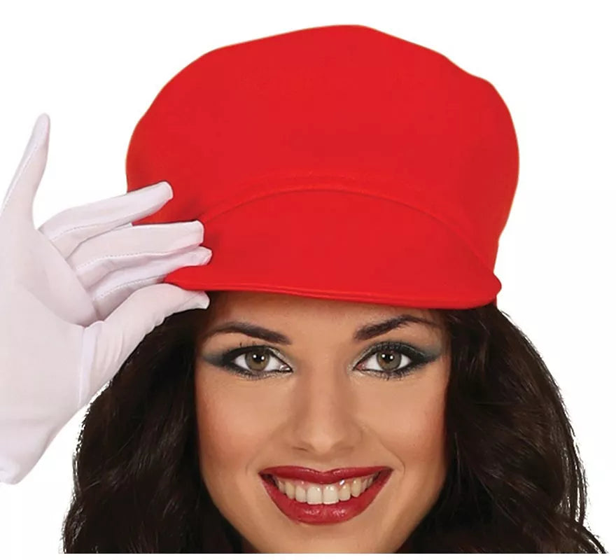 Translation missing: es.Disfraz de Maquinista roja de Tren para mujer