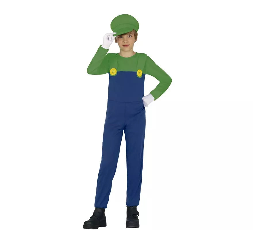 Translation missing: es.Disfraz de Maquinista verde de Tren para niños