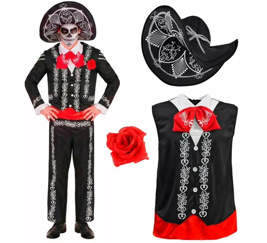 Translation missing: it.Disfraz de Mariachi Día de los Muertos para hombre