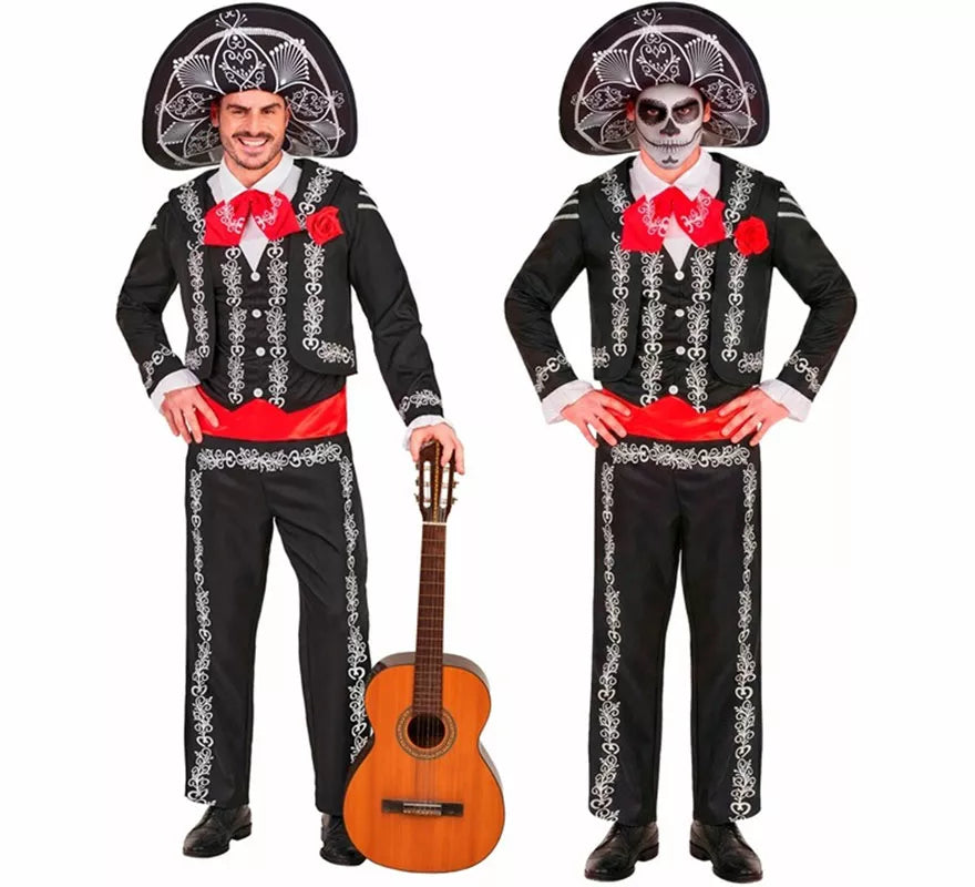 Translation missing: it.Disfraz de Mariachi Día de los Muertos para hombre