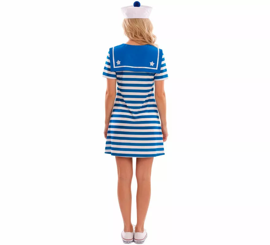 Translation missing: it.Disfraz de Marinera azul a rayas para mujer