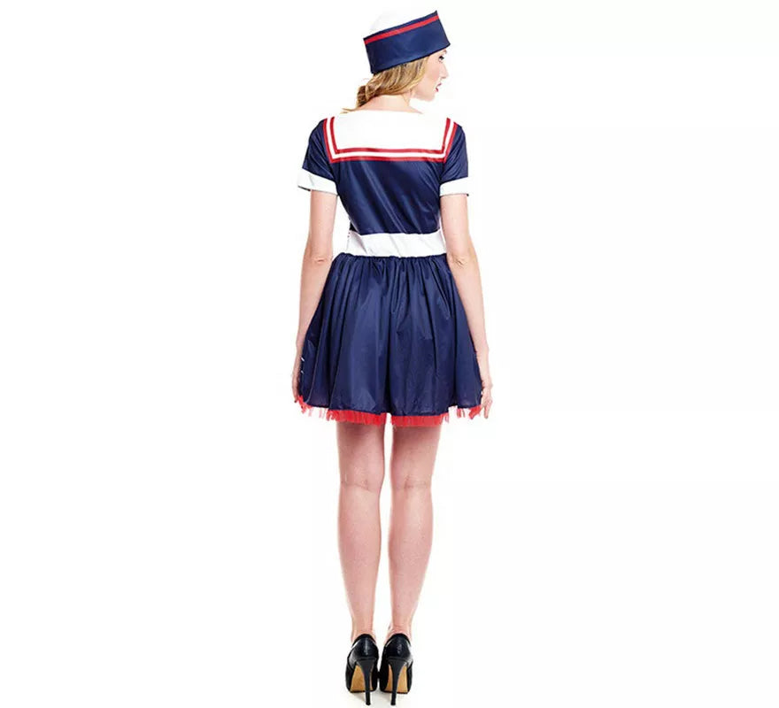 Translation missing: it.Disfraz de Marinera azul marino Pin Up para mujer