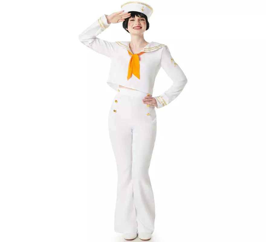 Translation missing: it.Disfraz de Marinera blanco con Pantalón para mujer